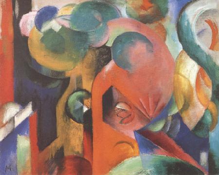 Franz Marc Small Composition iii (mk34) oil painting picture